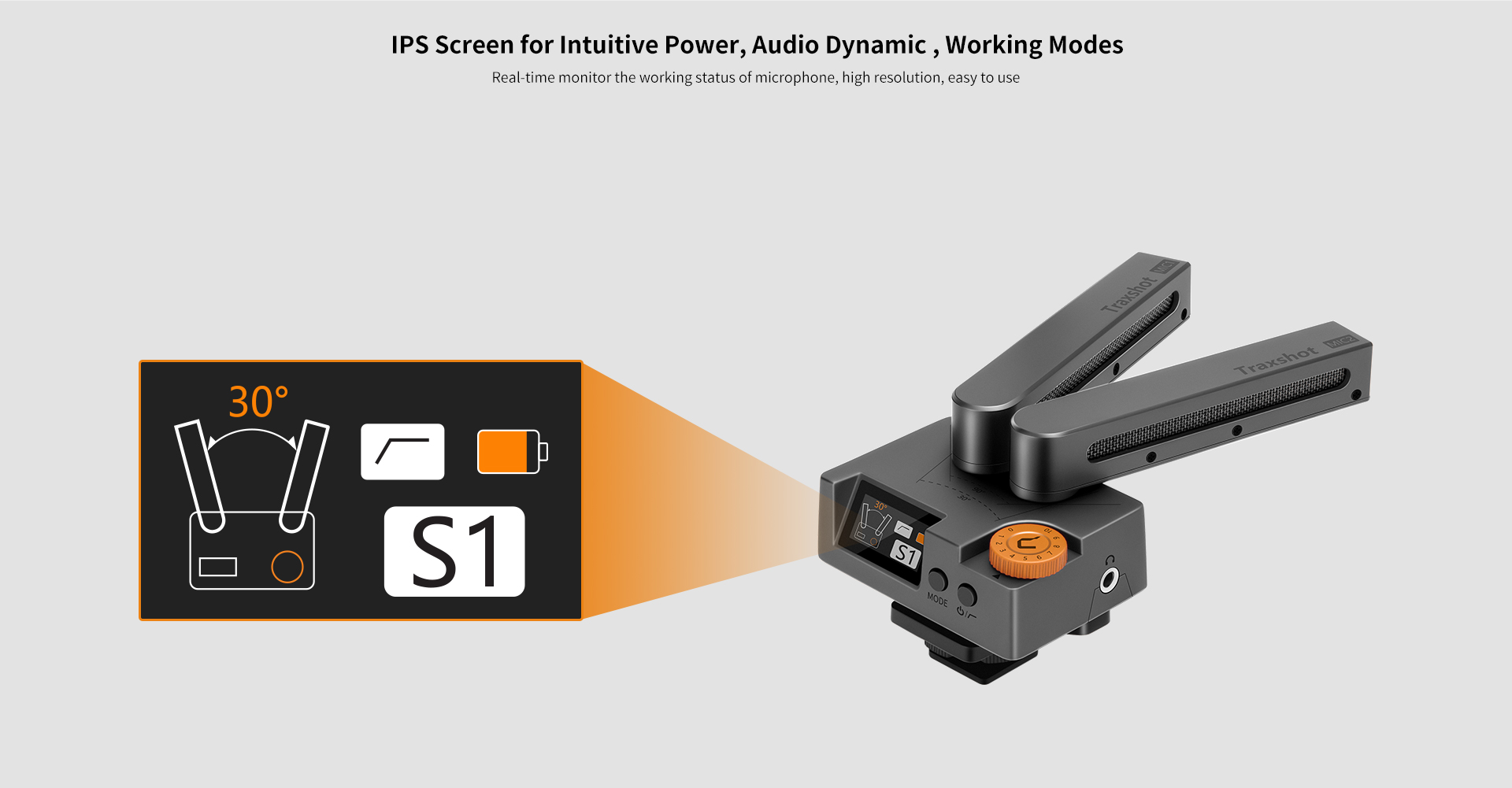 Traxshot Super Cardioid Transformable All-in-One Mono/St