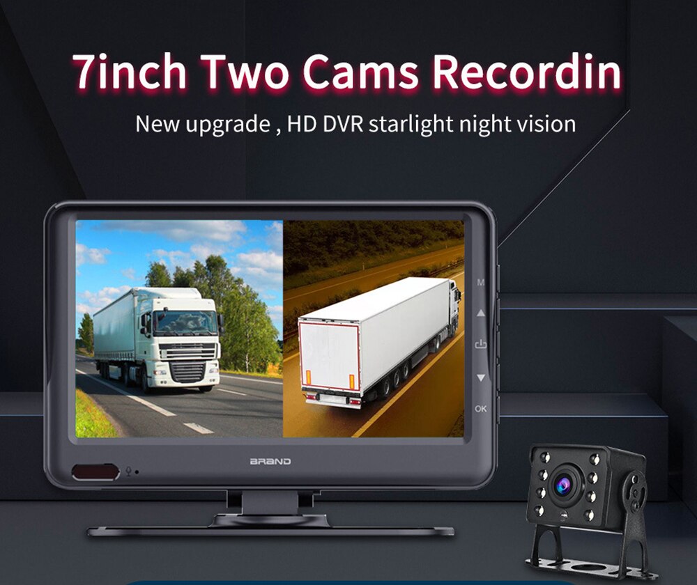 Truck DVR AHD 1080P 7 Inches Monitor 