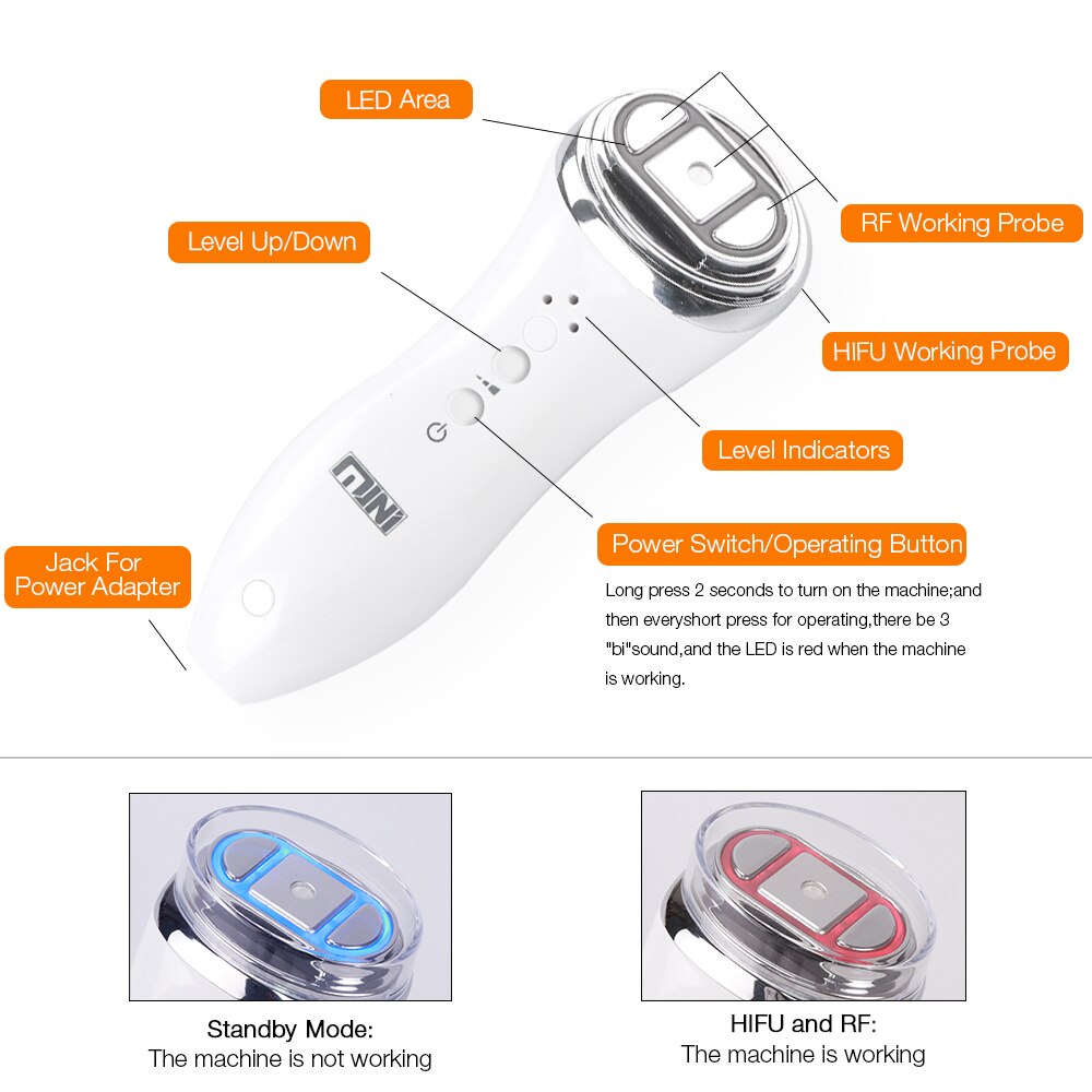 Ultrasonic Mini Bipolar Hifu RF Radio Frequency Massager