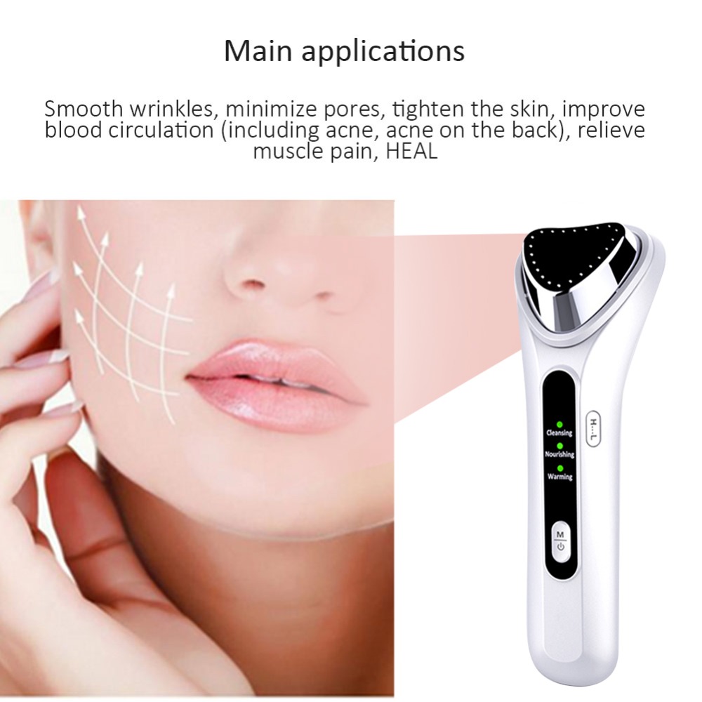 New Ultrasonic Warm Ion Importing Beauty Massager 