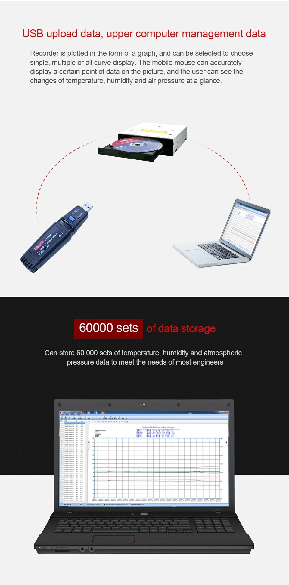 UNI-T UT330A USB data logger 