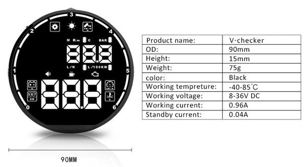 v-checker-h501-head-up-display-specification