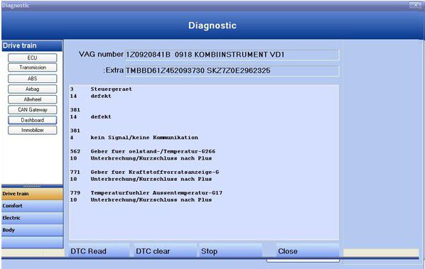 VAG dash CAN V5.17 Diagnostic