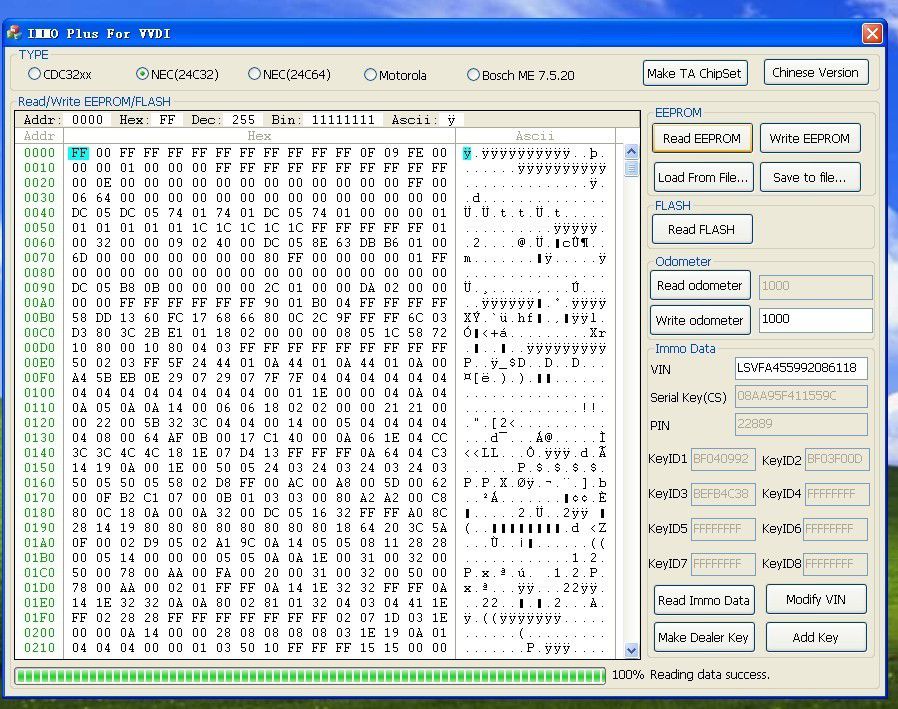 VVDI software display 3