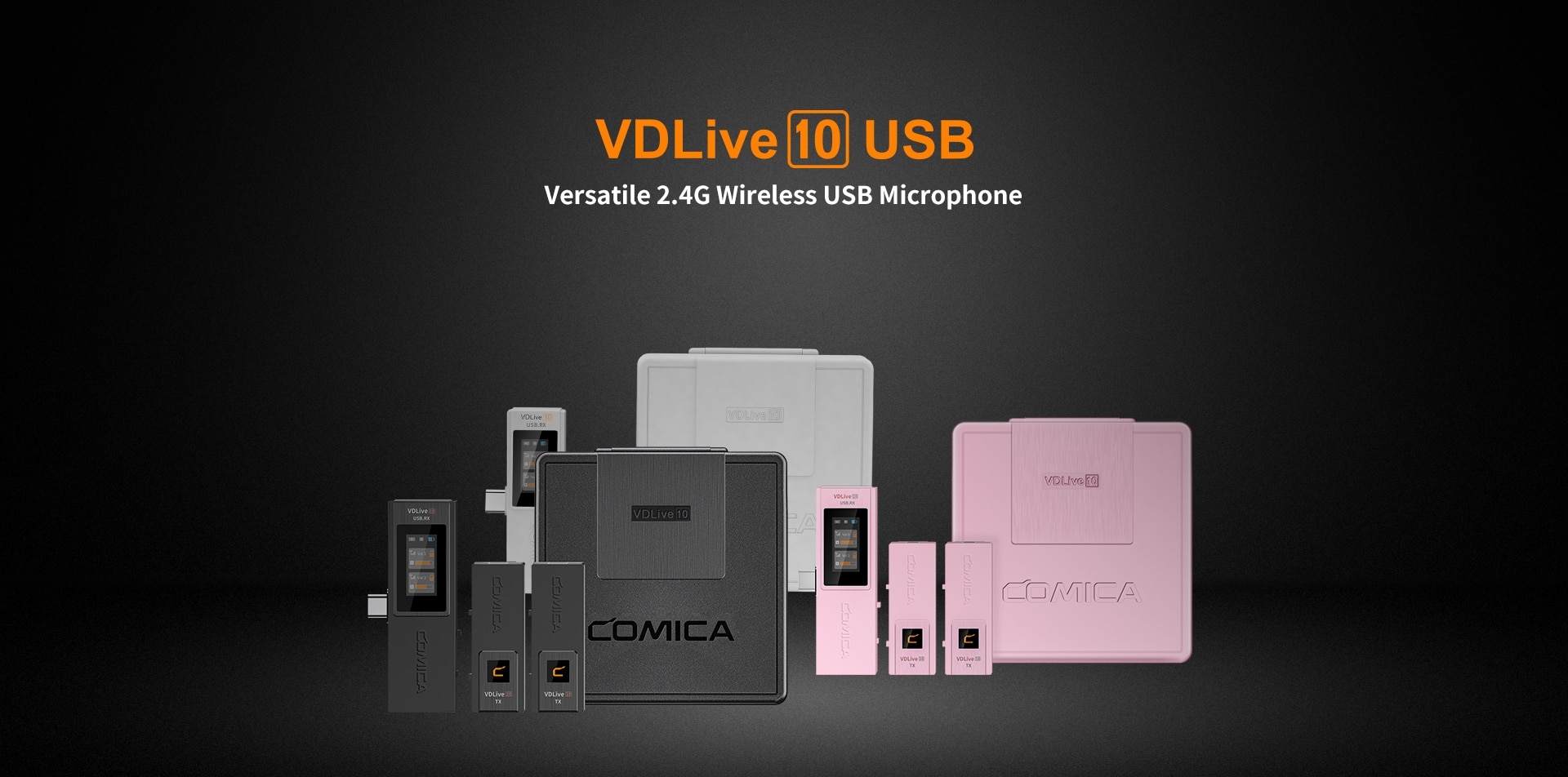 VDLive10 2.4G Dual Channel Wireless Microphone Portable