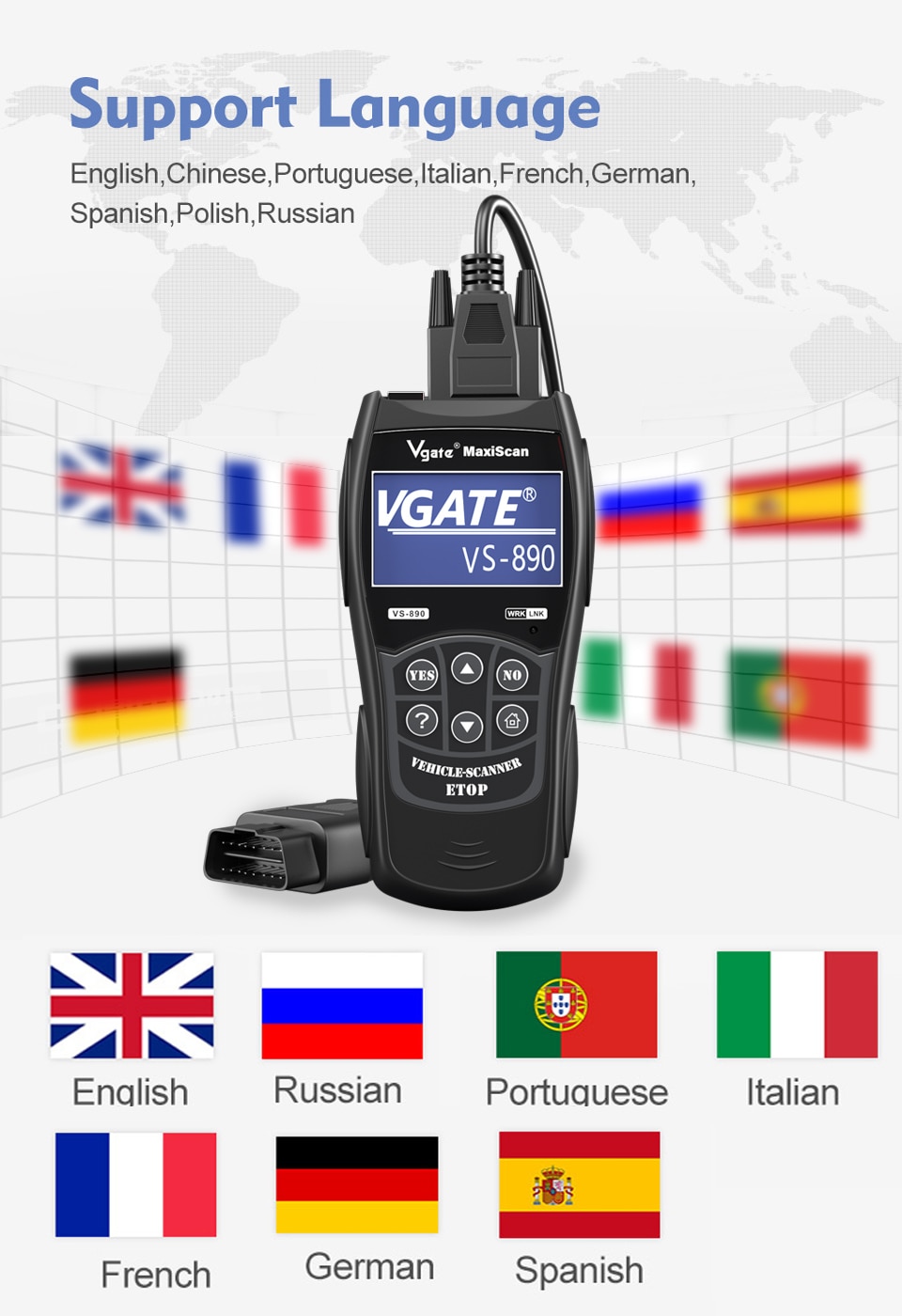 Vgate VS890 OBD2 Automotive Scanner