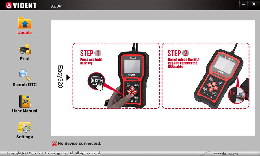 VIDENT iEasy320 OBDII/EOBD+CAN Code Reader