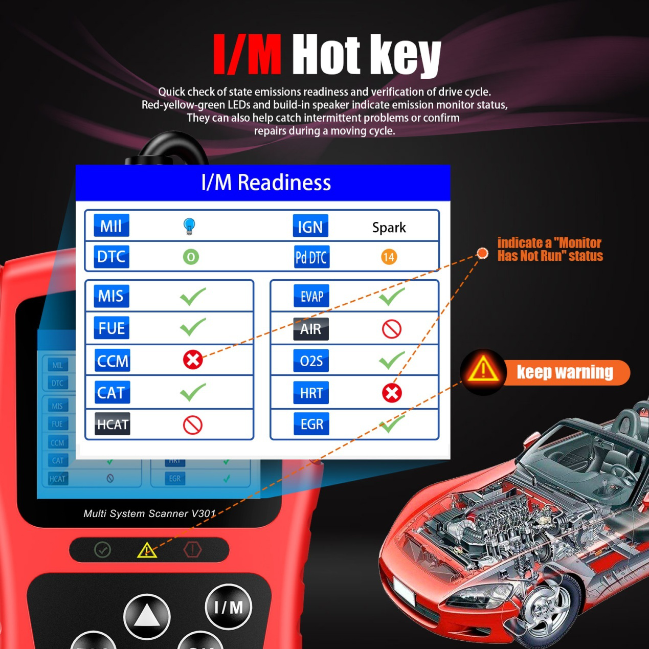 Vident V301 Car Diagnostic Scanner