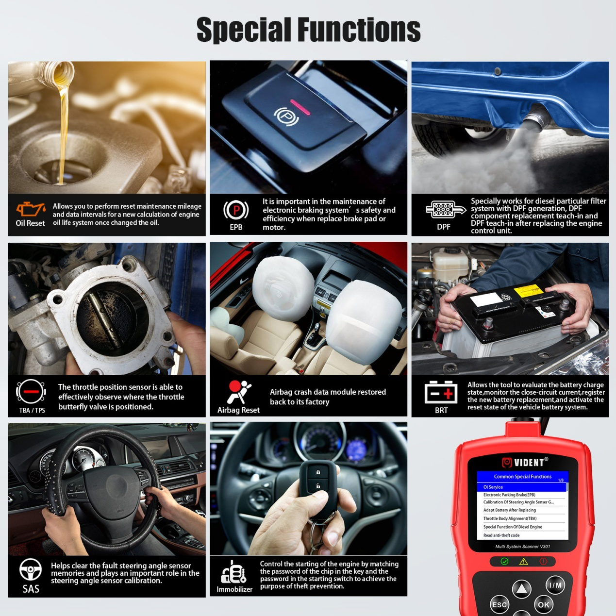 Vident V301 Car Diagnostic Scanner