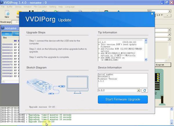 VVDI PROG Programmer Firmware Version