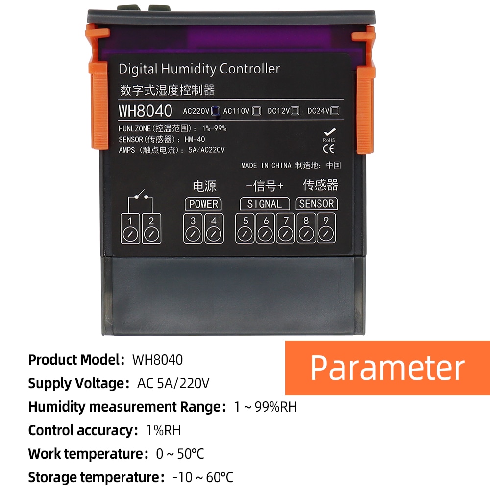 WH8040 Digital Humidity Controller 