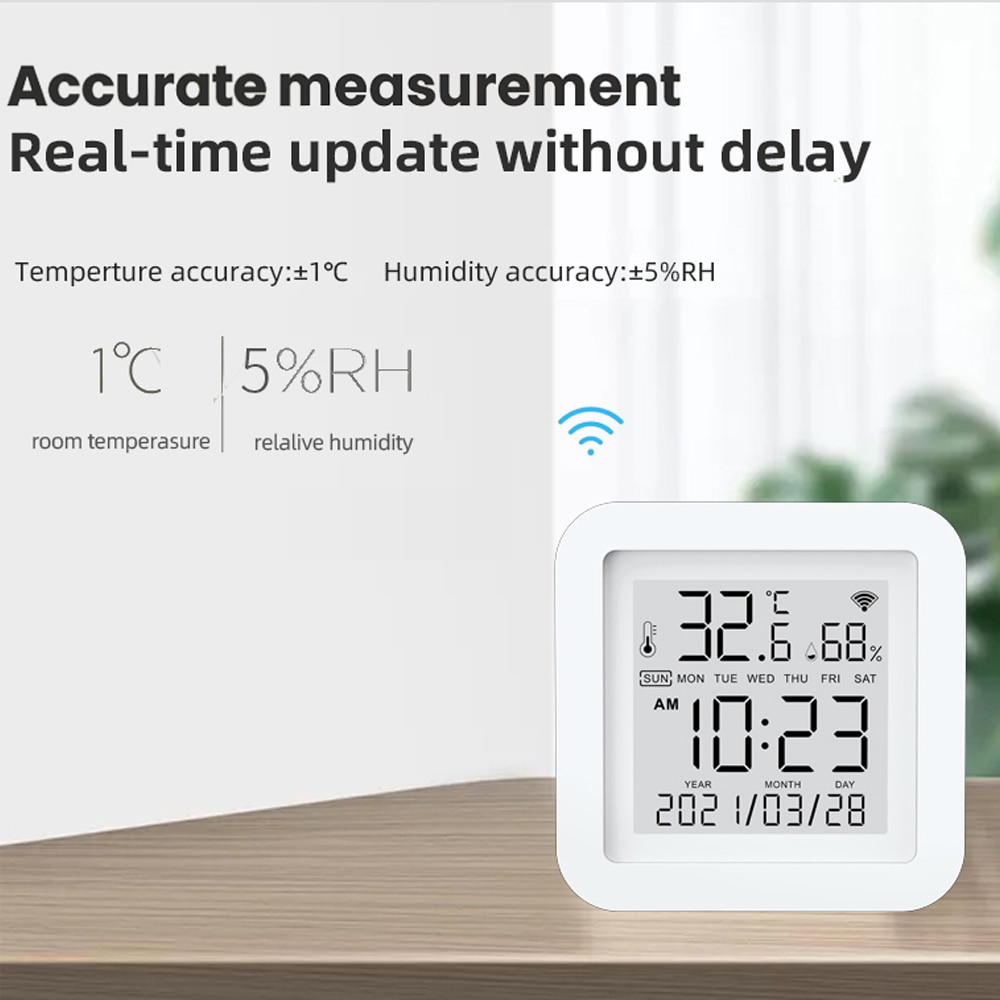 WIFI Temperature And Humidity Sensor Indoor Hygrometer