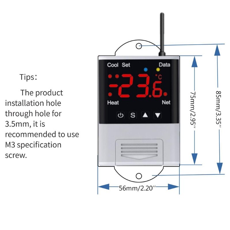 WIFI Thermostat 110V-230VAC Digital Temperature Phone AP