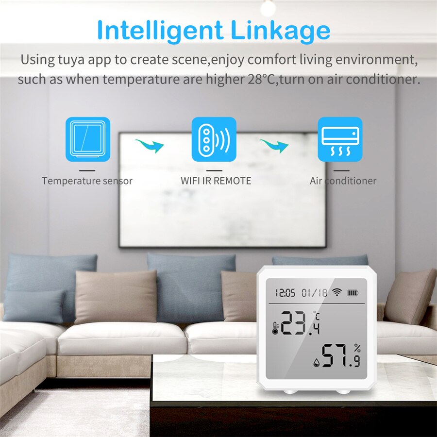 Wifi ZigBee Smart Home Temperature And Humidity Sensor