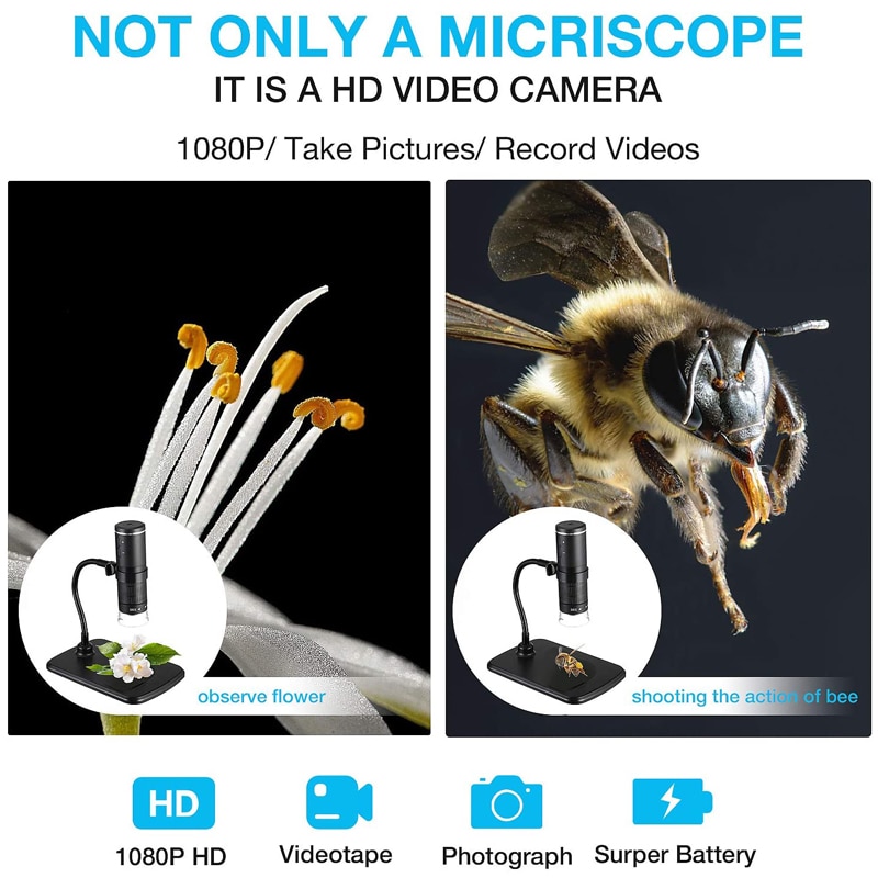 Wireless Digital Microscope WiFi 1080P Endoscope Camera