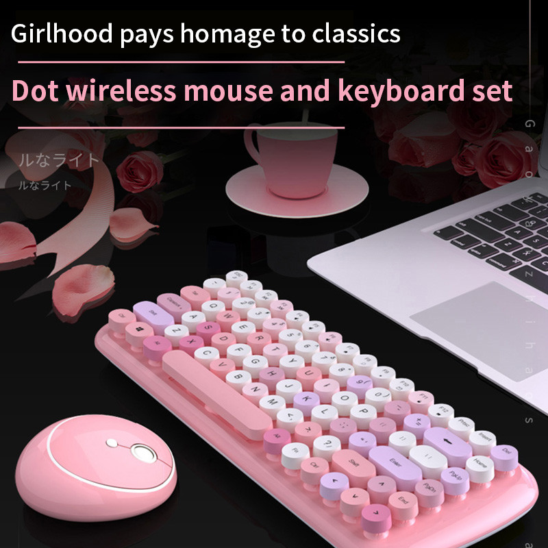 Wireless Keyboard Mouse Set 2.4G 1600DPI Wireless Mouse 