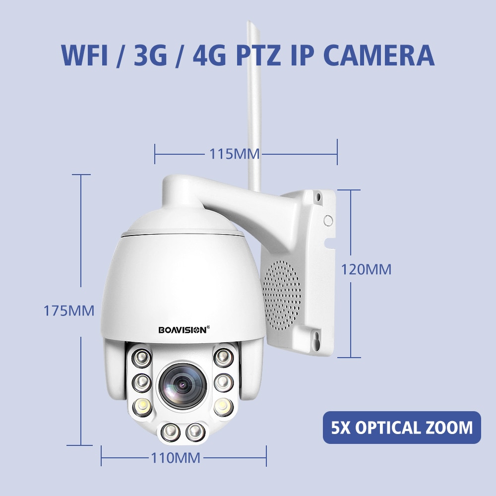 5X Optical Zoom Wireless PTZ IP Camera