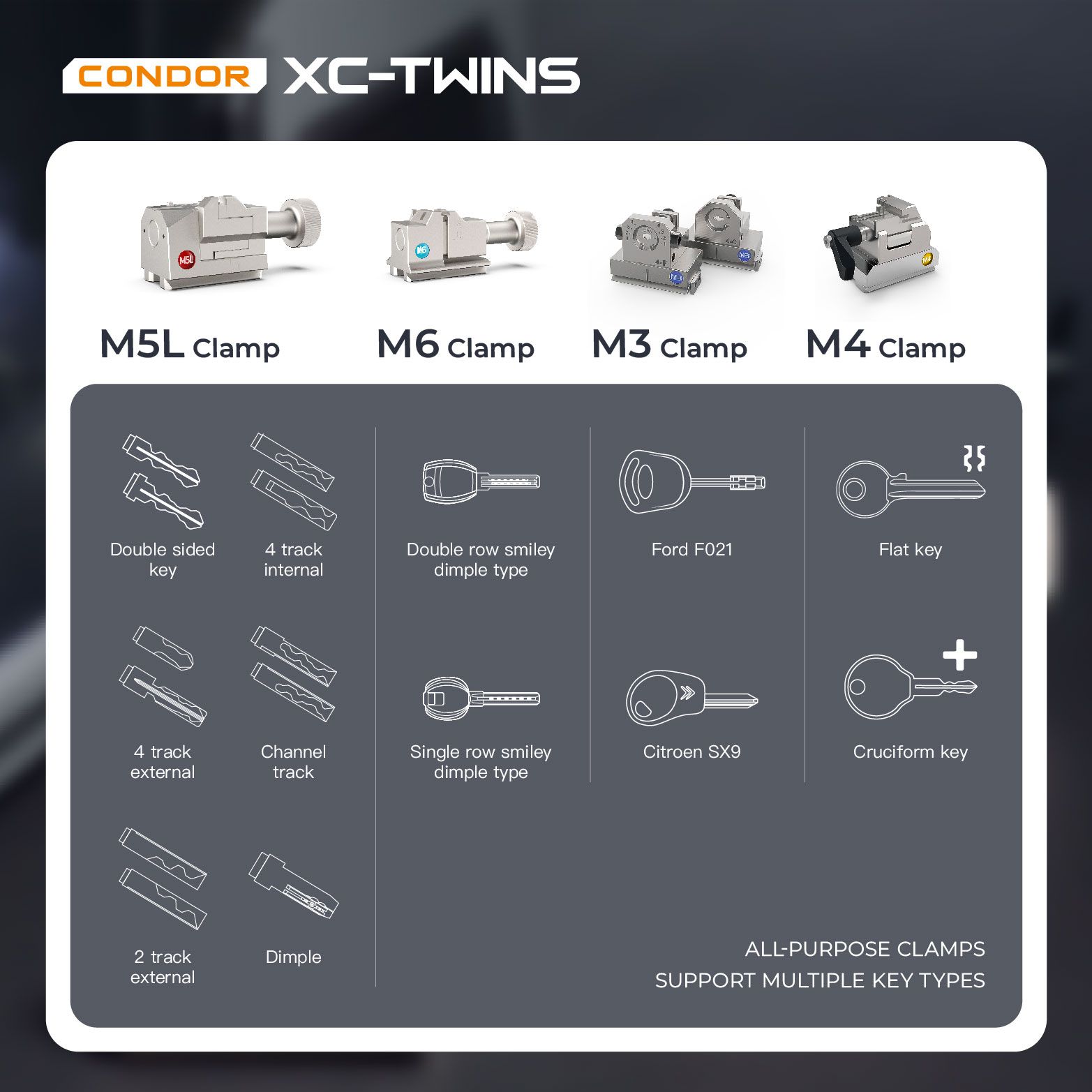 Xhorse XCMT01GL Condor XC-TWINS Key Cutting Machine