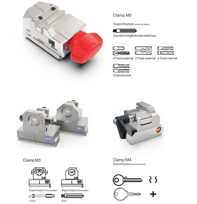 Xhorse Dolphin XP-005L Clamps