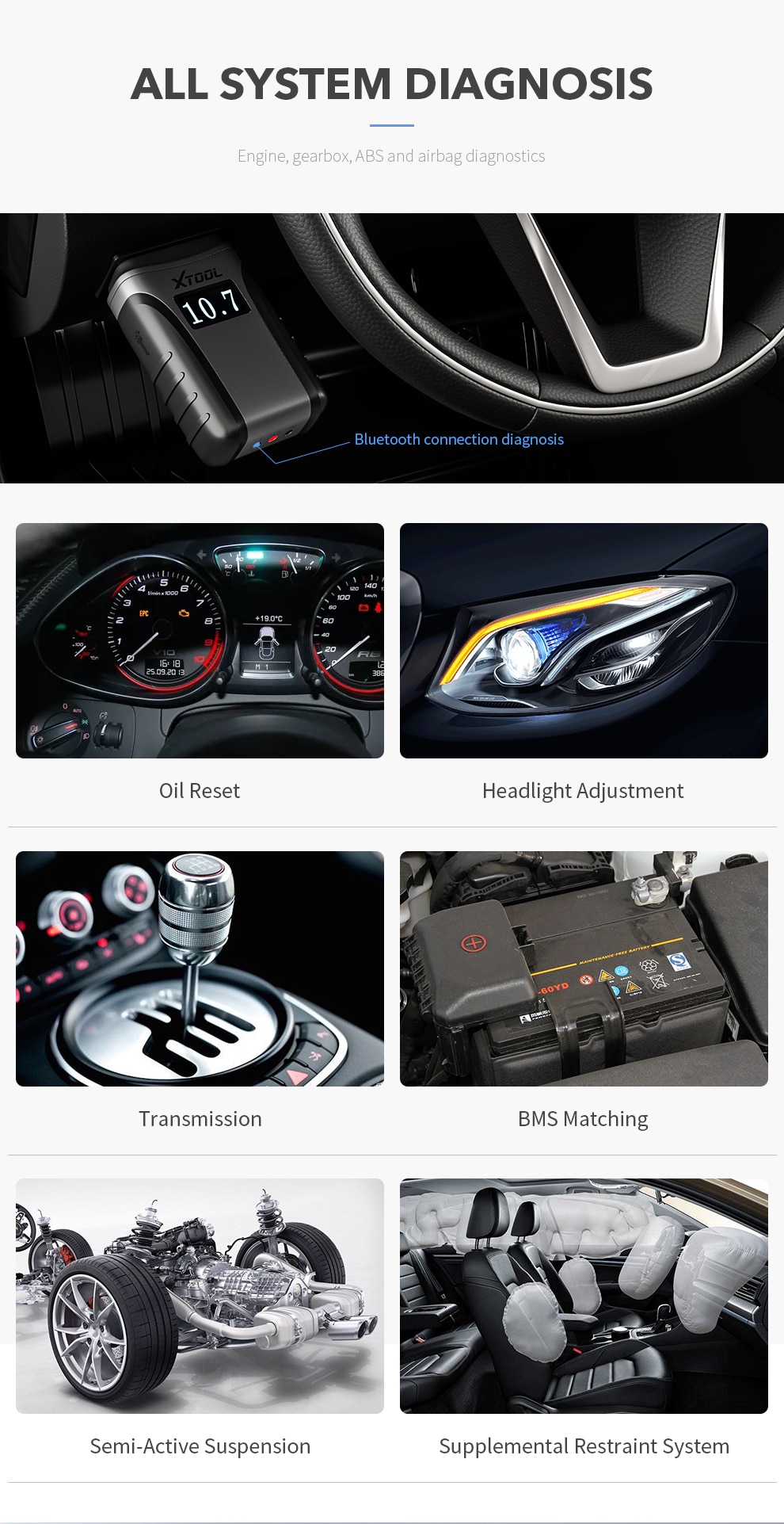 XTOOL Anyscan A30 Full System Car OBDII Code Reader