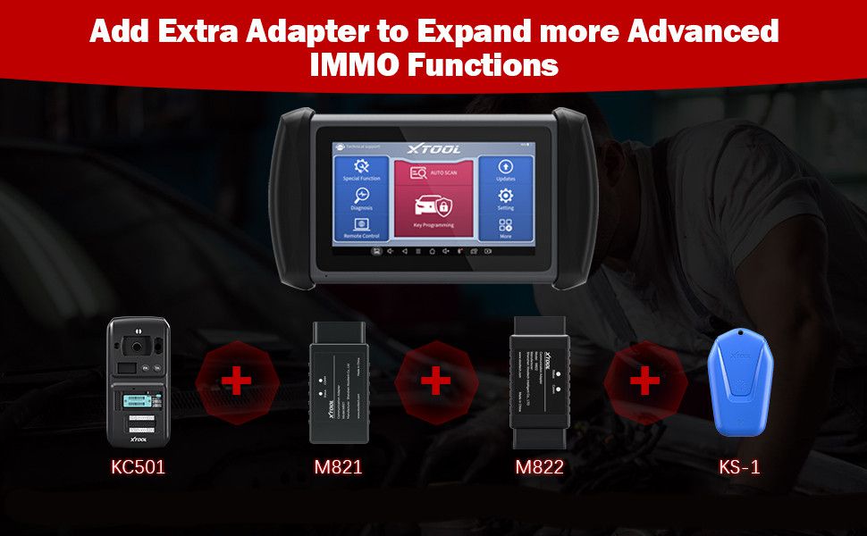 XTOOL InPlus IK618 Key Programming Tool with KC100 Key Programmer and EEPROM Adapter