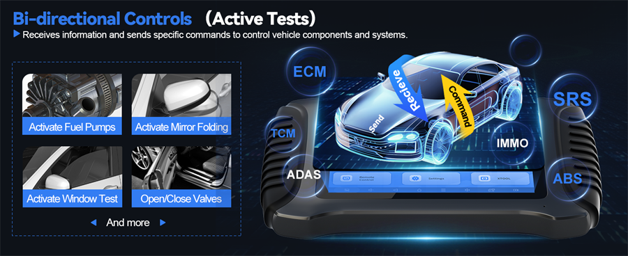 XTOOL InPlus IP900 Bi-Directional Control(Active Test)