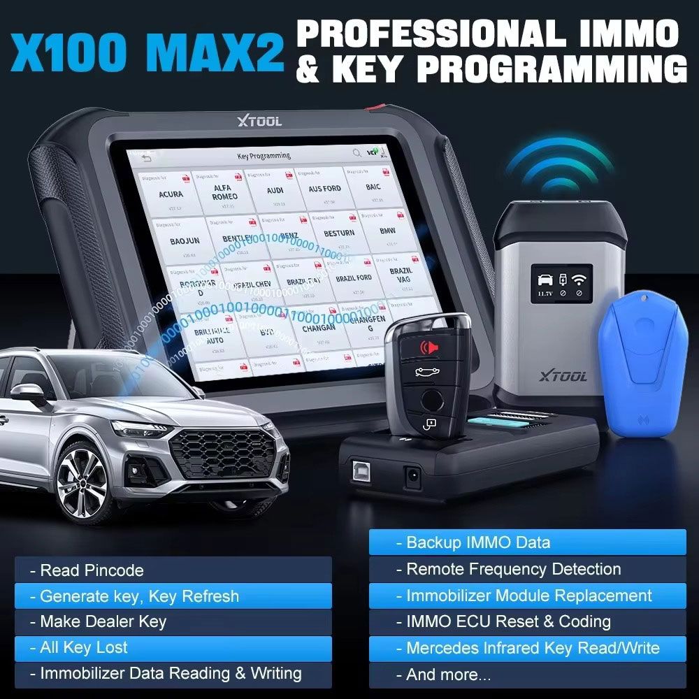 XTOOL X100 MAX 2 with J2534  key programming and diagnostic tool