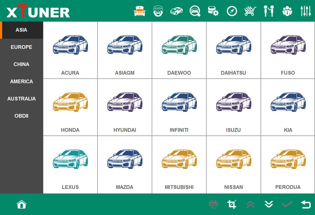 XTUNER E3 Supported Asian cars