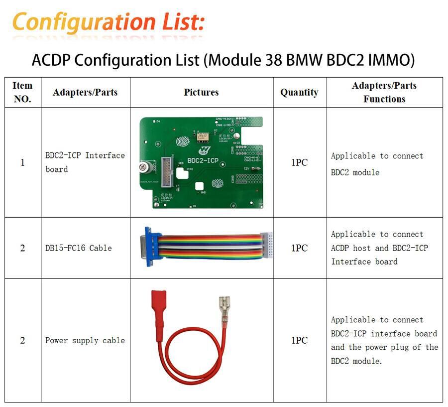 Yanhua Mini ACDP-2 Module 38 for BMW G Series BDC2 Immobilizer Matching and Key Adding